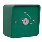 RGL Electronics G-KS-1 Keyswitch Fitted In Easy Clean Green Plastic Plate